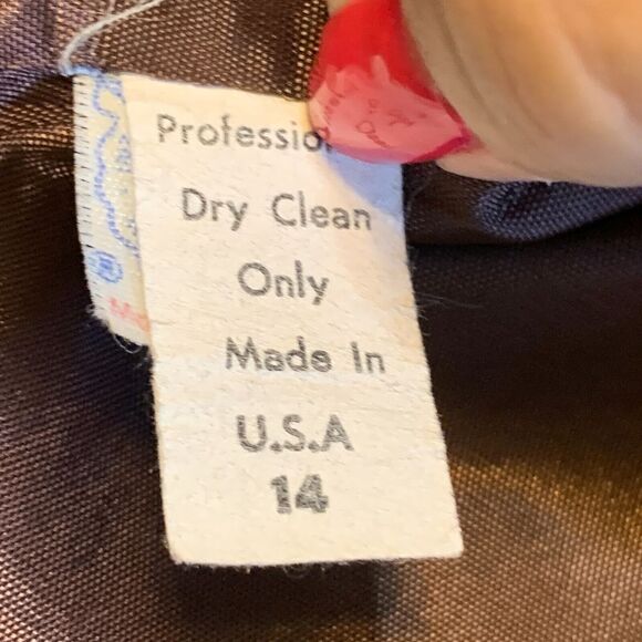 Vintage 70s Kirkland Hall Midi Skirt Suit Short Blazer Sz 14 Brown Paisley Retro - Picture 11 of 12